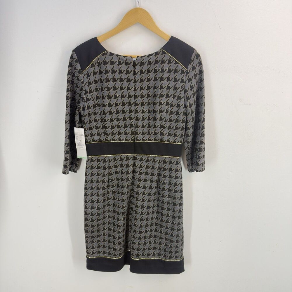 MEW -VTG 80s 90s Leslie Fay Women  Dress Size 8 Black Gold - Picture 8 of 16